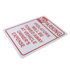 aspire No Parking Sign, Violators Will Be Towed Away at Vehicle Owners, School and Business Cost
