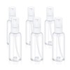 TrendBox 6 Pack Plastic Empty Bottles with Duckbill Pump Cap