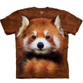 The Mountain Red Panda Bear Giant Kung Fu Panda Peace Luck Cotton T-Shirt M-2X - L