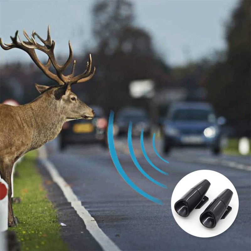 Deer Deterrent Whistles 4-Pack Alert Ultrasonic Day Warning Device to