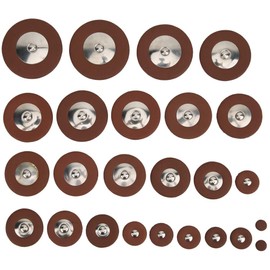 GBSCLOVER Alto Sax Pads Replacement, 25Pcs Multi Size Alto Sax Replacement pads Long Life, Thin Leather Alto Saxophone Pads for Tenor Saxophone Accessories from 9 to 52mm