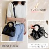 ROSELUCA. Women's Gathered Handle Mini Bag, 2-Way, Cross-body Shoulder, Compact,