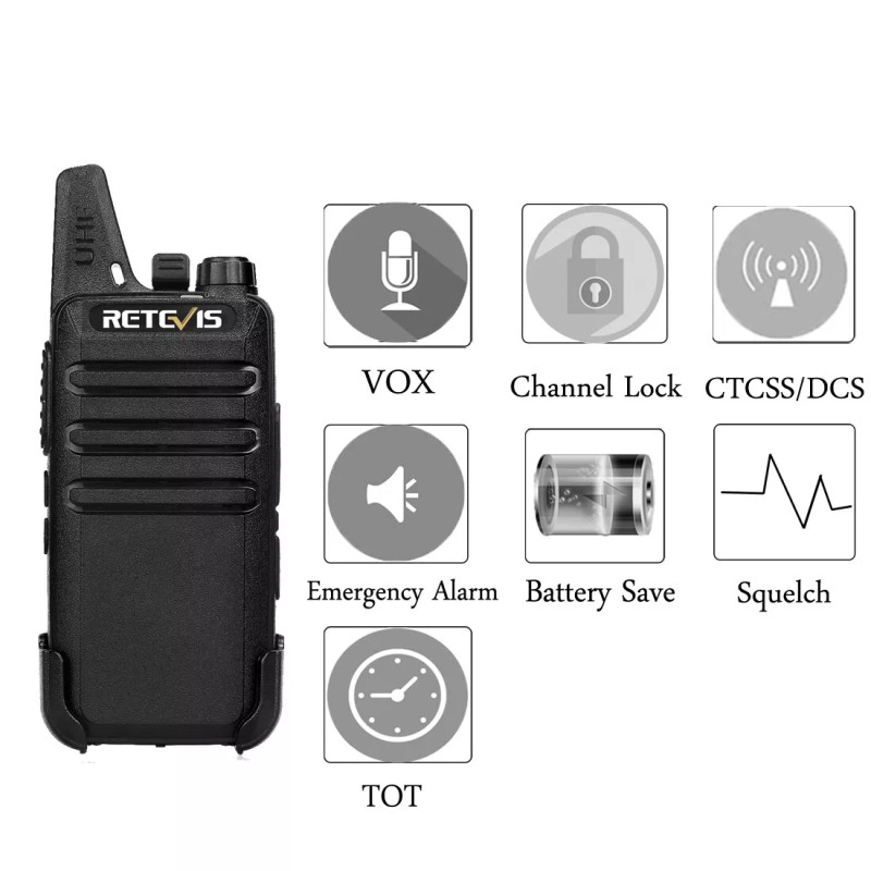Retevis 2*Retevis RT22 UHF Walkie Talkies Two Way Radios for