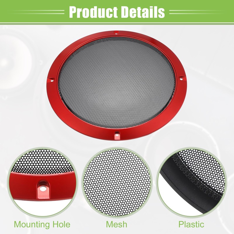 Motoforti 8 Inch Car Speaker Mesh Cover Round with Screws