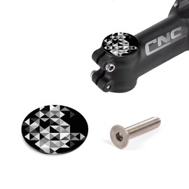 Chooee Bicycle Stem Headset Cap MTB Aluminium Jigsaw Headset Cap with Screws for Road Bikes MTB 1 1/8 Stems and Forks HFG