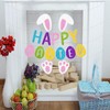 Comelodiant Happy Easter Banner Decorations Indoor Pre-assembled Bunny Banner for