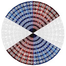 Star Jumbo Display Fan (red, white, blue) Party Accessory (1 count) (1/Pkg)