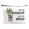 Cokosoxo Bolsa De Cosméticos Divertida Weed Leaf, Might Be Makeup