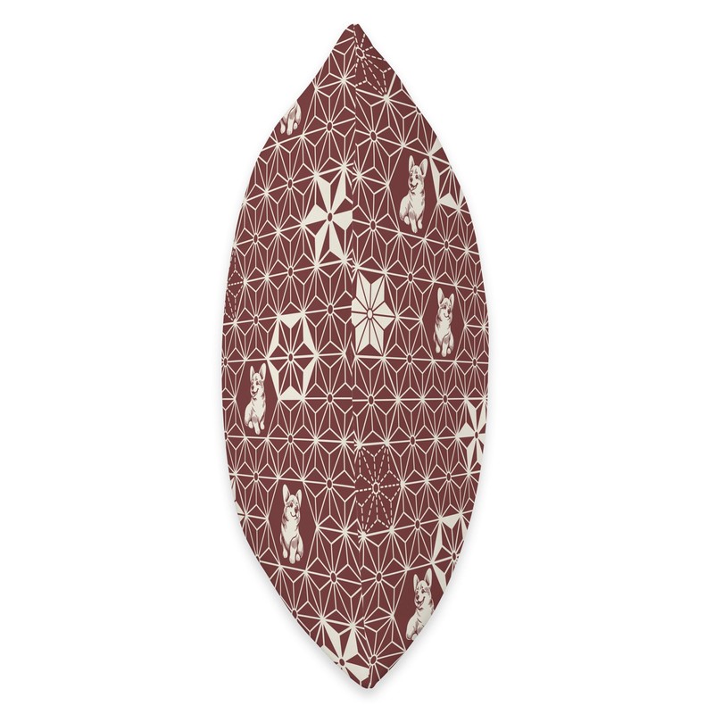 Corgi Cute Traditional Japanese Kimono Wagara Pattern - Red Throw