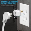 TENINYU Grounded Adapter 3-Prong to 2-Prong Outlet Converter - 3
