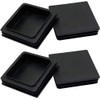 4 Pack 3 Inch Square Plastic Plugs,End Caps 75mm×75mm Insert