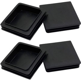 4 Pack 3 Inch Square Plastic Plugs,End Caps 75mm×75mm Insert End Caps for Square Tubing Post (3 in * 3 in)