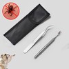 jatimdotin Tick Tweezers Set, 2 Pieces Tick Tweezers for Dogs,
