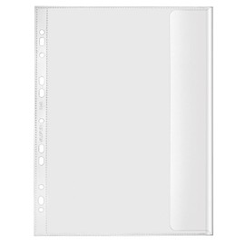 VELOFLEX 5340000 - Dokumentenhüllen DIN A4, aus PP 130my, dokumentenecht, transparent, farblos, 10er Packung