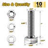 Mywish (10 Sets) 5/16-18x1 Hex Head Assorted Screws Nuts and