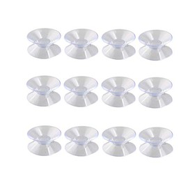 bnafes 12Pcs Double Sided Suction Cups for Glass Table Top, to Keep The Glass Table Top from Sliding, Glass Table Top Bumpers,Glass Table Top Spacers