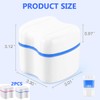 MITUMORMOR Pack of 2 Dentures Case, Dental Prosthesis Case, Dental