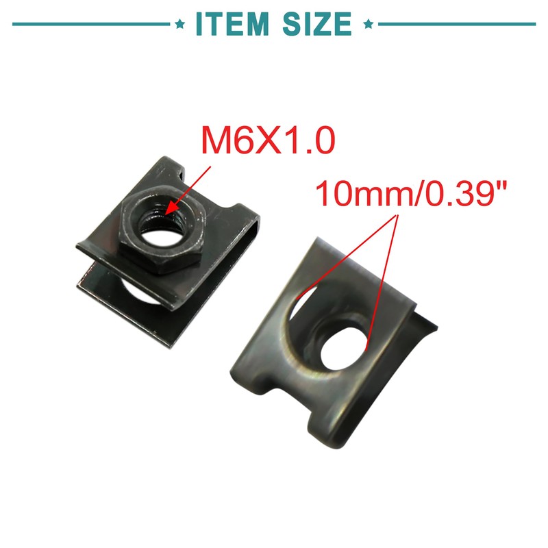ACROPIX M6x1.0 Bronze Tone Metal U-Type License Plate Screw Base