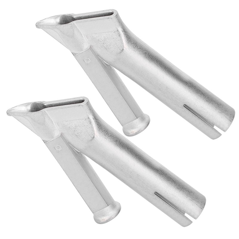 2Pcs Welding Gun Nozzle Cicular Stainless Steel Hot Air Plastic
