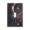 Nadoabtm Decorative Light Switch Cover Plate Gothic Celestial Gold Moon