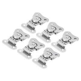 uxcell 6 Pcs Butterfly Twist Latch, 2.1 Inch Stainless Steel Butterfly Buckle Latch Keeper Toggle Clamp Twist Latch for Case Box Flight Cases Equipment Boxes, Silver