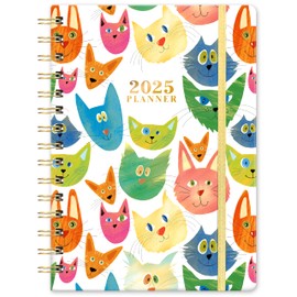 2025 Planner - 2025 Planner Weekly and Monthly, Jan.2025 - Dec.2025, 12 Month Planner Weekly & Monthly with Tabs, 6.4" x 8.5", Hardcover + Back Pocket - Cat
