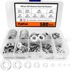 FullFun 580 Pcs Washers for Screws, 304 Stainless Steel Flat