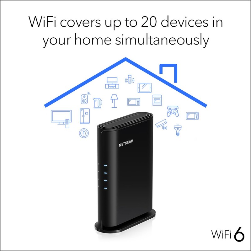 NETGEAR 4-Stream WiFi 6 Router (R6700AX) – Router Only, AX1800