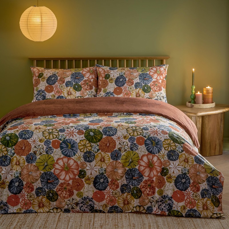 furn. Picking Patch Pumpkin Duvet Cover Set, Pecan