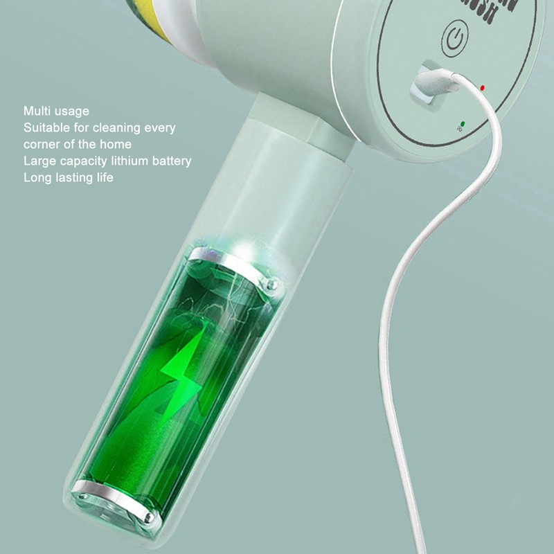 Cordless Electric Cleaning Brush Foldable IPX7 Waterproof Handheld Spinning Scrub