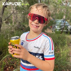 KAPVOE K9035 Children's Cycling Glasses Sports Glasses Baseball Sunglasses Cycling 3-14 Softball Years Old