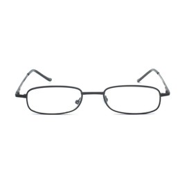 EYE ZOOM 4 Pack Slim Thin Portable Reading Glasses with Pocket Case for Men Women, Black, +1.00