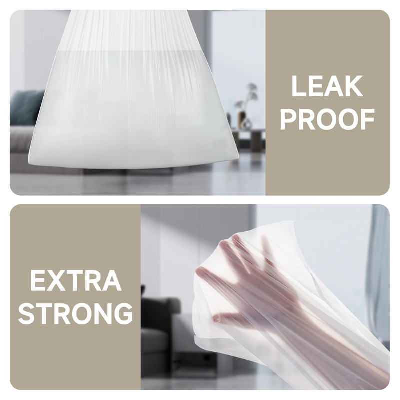 TIPGO Drawstring Trash Bags 60 Count, Pre-Cut 1.6 Gallon Small