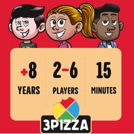 Glop 3Pizza - Board Games for Adults, Families and Kids from 8 - Card Games for Adults - Family Games - Family Games for Kids and Adults - Games for Adults - Family Board Games - 10 Minute Games