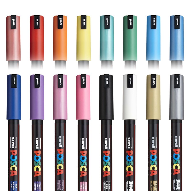 Posca Paint Marker Pens - PC-1MR - 0.7mm - Set