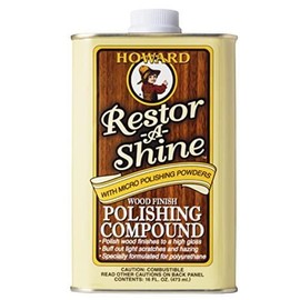 Restor-A-Shine Polishing Compound  - 16 fl. oz. Household Wood Safely polish out and buff away fine scratches, oxidation, dullness, and haze on glossy wood finishes