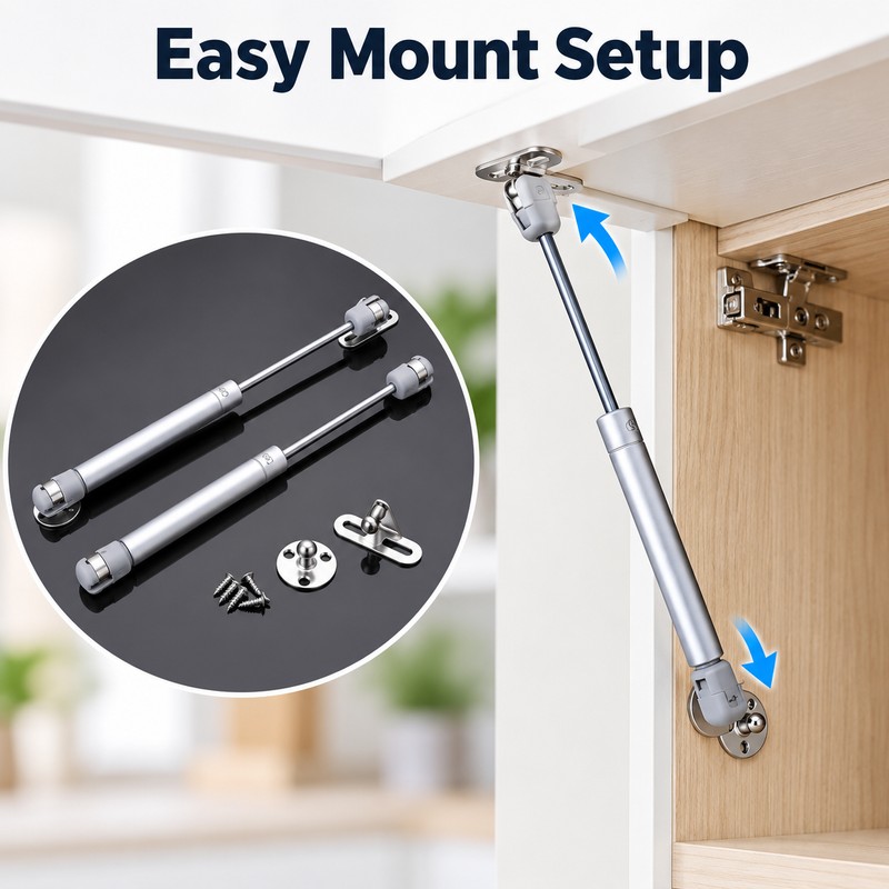 2-Pack Cabinet Door Gas Spring Supports for Cupboards – 20N–200N