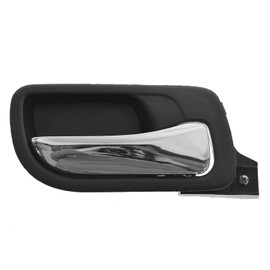 TRQ Rear Right Interior Door Handle Black Passenger Side Compatible with 2003-2007 Honda Accord