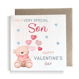 Second Ave Son Valentine's Day Bear Square Valentine's Day Greetings Card