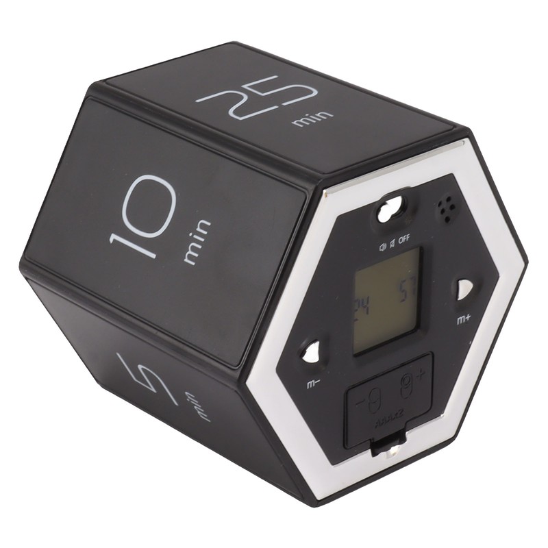 Hex Flip Timer with Mute Alarm Function Magnetic Time Management