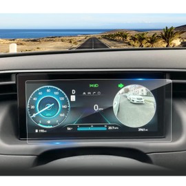Coleya 2022 2023 2024 Tucson Screen Protector for Hyundai Tucson 10.25-inch Digital Instrument Cluster, 9H Tempered Glass 2024 2023 Tucson/Tucson Hybrid Accessories HD Transparent 10.25" (Dashboard)