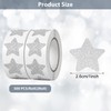 1000 Pcs Silver Star Stickers, 2 Sticker Roll Glitter Star