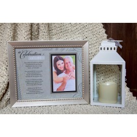Memorial/Remembrance Photo Frame with Inspirational A Celebration of Life Poem - Sympathy Gift for Loss of Loved One (Silver)
