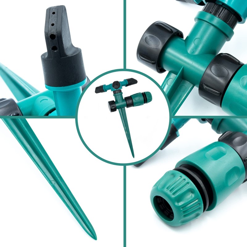 Garden Sprinklers, 2pcs Automatic 360° Rotating Lawn Sprinkler, Large Coverage
