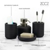 ZCCZ - Black Bathroom Accessories Set 4 Pcs - Toothbrush
