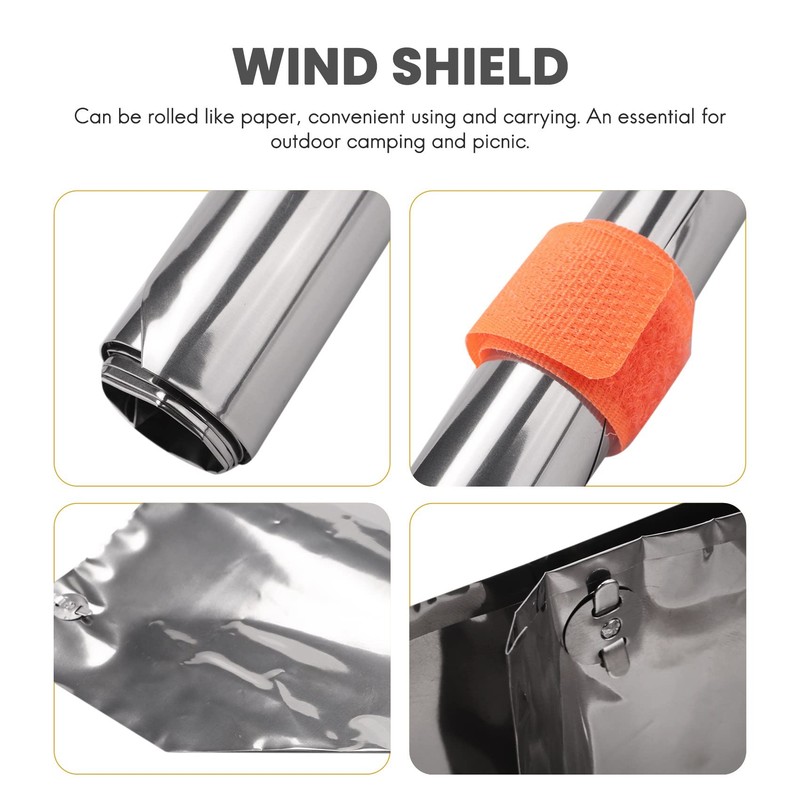 Hausdec Pure Titanium Camping Stove Wind Shield Camping Stove Wind