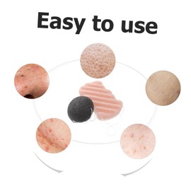 OATIPHO 2 Pcs Natural Konjac Bamboo Charcoal Sponges Deep Cleansing Skin Care Body Facial Set with Weak Alkalinity for Exfoliation and Pore Detox Lightweight Bath Shower Random Color