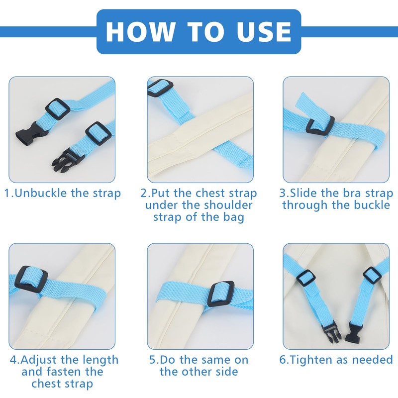 MIHURO Pack of 4 Children's Chest Strap Backpack Chest Strap