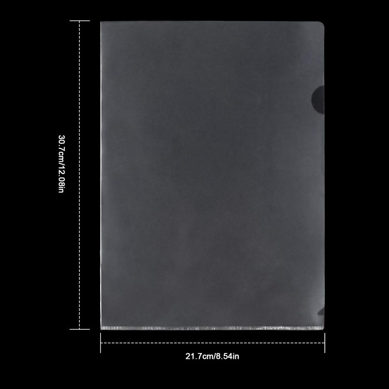 Pack of 30 A4 Transparent Wallets, Document Wallets, Plastic Document