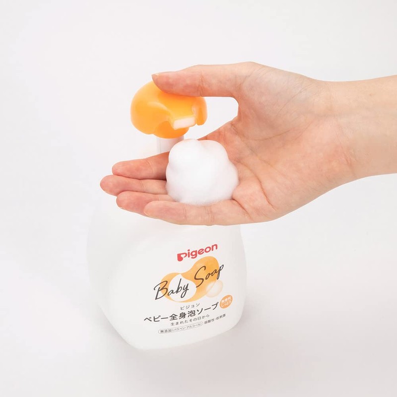 Pigeon Baby Full Body Foaming Soap, Moisturizing, Refill, 13.5 fl
